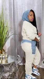 Conjunto de Dos Piezas de Sudadera para Correr, Ropa de Otoño Invierno, Listo para Enviar - Product Image 4