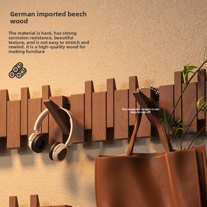 Nuevo Perchero Creativo con Forma <span class=keywords><strong>de</strong></span> Tecla <span class=keywords><strong>de</strong></span> Piano, Perchero <span class=keywords><strong>de</strong></span> Madera Maciza para Montar en la <span class=keywords><strong>Pared</strong></span>, Multiusos - Product Image 4