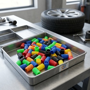 Capuchons de valve de <span class=keywords><strong>pneu</strong></span> en plastique ABS colorés pour voiture, camion, moto, vélo – Cache-poussière universels multicolores à ajustement simple - Product Image 5
