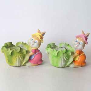 Lapin plantes succulentes Pots dessin animé créatif pays magasin décoration ornements résine <span class=keywords><strong>Pot</strong></span> de fleur - Product Image 5
