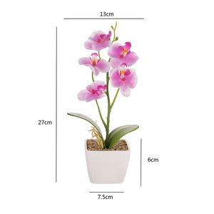 סחלב מלאכותי באיכות גבוהה מיני סחלב בעבודת יד כדור צורה חג המולד דקורטיבי פרחים צמחים קישוט סיום קישוט - Product Image 6