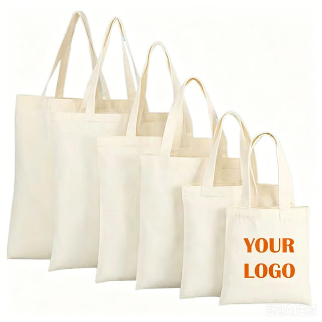 Hot Sale Custom Cotton Canvas Tote Bag Custom Logo Design Cartoon Pattern Reusable Square Shape Fashion Style Promotional Bag