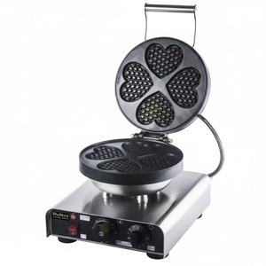Kitchbox Industrial Commercial Stainless Steel Non-Stick Heart <b>Waffle</b> <b>Maker</b> with <b>1</b>.750W Power - Product Image 1