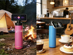 22oz कस्टम लोगो संगीत स्टेनलेस स्टील टंबलर ब्लूटूथ स्पीकर रिचार्जेबल चुंबकीय ढक्कन - Product Image 1