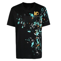 T-shirt personnalisé vintage en tricot à impression numérique pour homme, coupe classique, décontracté chic, de luxe, de bonne qualité