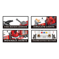 2025 enfants vente chaude simulé jet d'eau camion de pompiers jouets inertiel Friction son lumière échelle camion de pompiers jouets