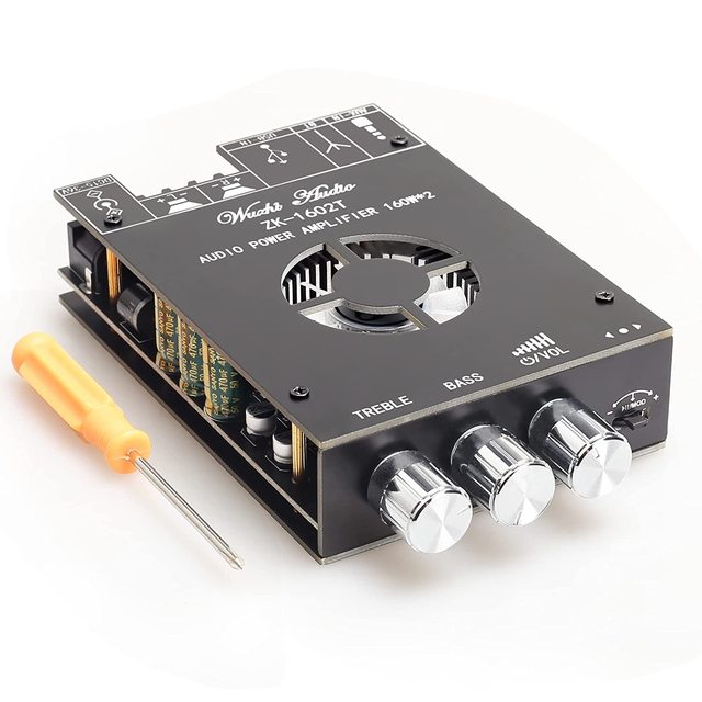 320W Power Amplifier Board with Subwoofer 2.0 Channel , 15V-36V Audio Power Amplifier Module with Treble and Bass Control