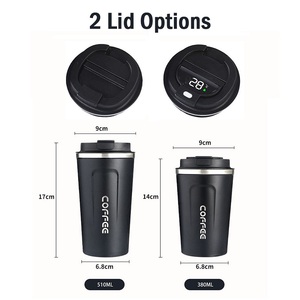 Tùy Chỉnh Thép Không Gỉ Tumblers Số Lượng Lớn Bán Buôn Cách Điện Du Lịch Cốc Tái Sử Dụng Thông Minh Ly Cà Phê Và Chum-Cho Quà Tặng - Product Image 4