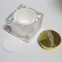 Logo personnalisé carré rose 15ml 30ml conteneurs d'emballage de cosmétiques pot de crème acrylique
