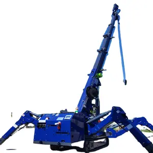 Mini yamar engine battery powerade spider crane with torque limit and remote control 8ton price