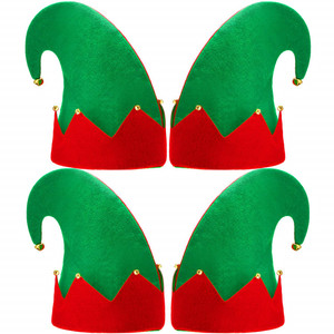 Sombrero de fieltro de elfo para <span class=keywords><strong>Navidad</strong></span>, sombrero de elfo con cascabel para ayudante de Santa, disfraz de fiesta de vacaciones, regalos, accesorios - Product Image 1