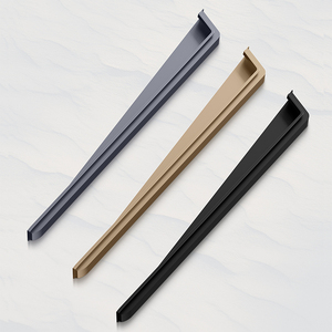 Alüminyum Alaşımlı Şimşek Şeklinde Gömme Çekme Kolları, Gardırop Dolap Mobilyaları için Gömülü Dolap Çekmece Kolları - Product Image 2
