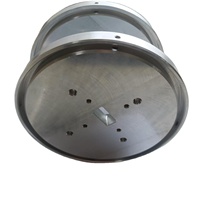 Custom CNC Machined 6061 Aluminum Round Base Plate Pressure Gauge Back Plate Multiple Mounting Holes OEM Aluminum Instrument