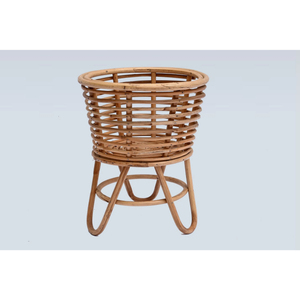 Maceta de ratán y madera ligera para plantas de interior, para sala de estar, balcón, decoración del hogar. - Product Image 1