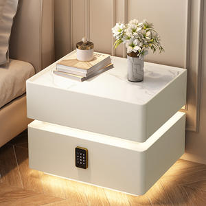 Table de chevet suspendue pour chambre à coucher de luxe moderne Table de chevet simple en bois massif intelligente multifonctionnelle <span class=keywords><strong>rechargeable</strong></span> <span class=keywords><strong>sans</strong></span> <span class=keywords><strong>fil</strong></span> - Product Image 4