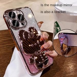 <span class=keywords><strong>Cover</strong></span> per telefono con immagine di lusso Glitter gradiente con specchio di coniglio per <span class=keywords><strong>iPhone</strong></span> 16 15 <span class=keywords><strong>14</strong></span> 13 12 11 <span class=keywords><strong>Pro</strong></span> Max Plus - Product Image 2