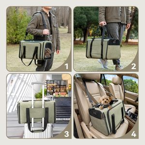 Transportadora Expandible para Gatos, Tamaño Mediano, para Viajes en Avión, Bolsa para Mascotas de hasta 13 lb - Product Image 4