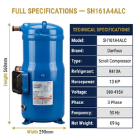 Compresseur Scroll SH161A4ALC 13HP R410A 380V 50Hz en Cuivre pour Grand Système de Climatisation Commerciale Garantie 1 An