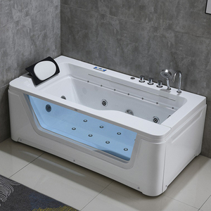 Double <span class=keywords><strong>Massage</strong></span> Surf Standalone Hotelhome <span class=keywords><strong>Couple</strong></span> Bain Salle de Bain Multifonctionnel Whirlpool <span class=keywords><strong>Spa</strong></span> Cascade Acrylique Baignoire de <span class=keywords><strong>Massage</strong></span> - Product Image 5