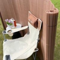 Rouleau de clôture en PVC imitation bambou anti-décoloration, sans entretien, pare-vent et brise-vue pour jardin et terrasse