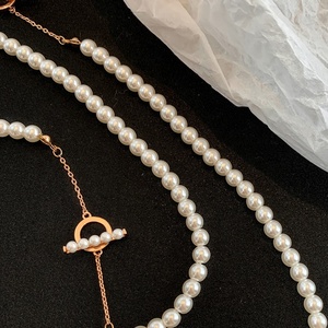 OT Clasp-collar <span class=keywords><strong>de</strong></span> perlas chapado en oro rosa y latón para mujer, joyería personalizada <span class=keywords><strong>de</strong></span> estilo <span class=keywords><strong>joven</strong></span> a <span class=keywords><strong>la</strong></span> moda - Product Image 3