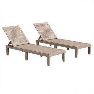 DEJA Modern Antique Hotel Outdoor Pool Garden Deck Beach <b>Foldable</b> Chaise <b>Lounge</b> <b>Chair</b> PP Waterproof Adjustable Easy Embossed - Product Image 3