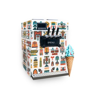 BRENU fabrica 3 sabores Inicio Italiano Helado Servicio suave Venta comercial Máquina para hacer helados - Product Image 1