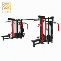 Système de musculation multi-stations ZY 4 en 1 avec sélecteur : Extension de jambe, Curl, Lat Pulldown – Équipement multi-utilisateurs pour salle de sport commerciale