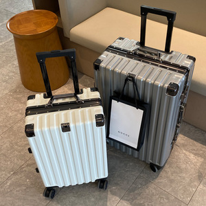 Mạnh mẽ bền công suất lớn khung nhôm Vali câm đa hướng bánh đơn giản kết hợp khóa cán hành lý - Product Image 6