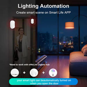 جهاز استشعار للأبواب والنوافذ من eweleligbee Zigbee جهاز استشعار للأمان وجهاز إنذار ضد السرقة يعمل بالبطارية والتحكم بالتطبيقات المنزلية - Product Image 3