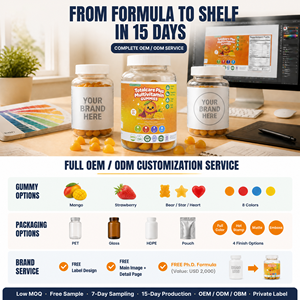 Gommes multivitaminées halal sans sucre pour <span class=keywords><strong>enfants</strong></span>, pour soutenir le système immunitaire, gommes vitaminées pour <span class=keywords><strong>enfants</strong></span> avec D3 et zinc, étiquette privée OEM - Product Image 5