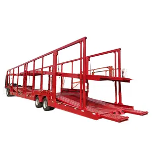 8 small cars transport 2 axles double layer vehicle car carrier semi trailer for hot sale