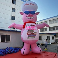Fabriqué en usine Airart publicité gonflables personnage de dessin animé gonflable figure de cochon gonflable géant pour la promotion