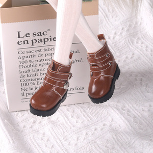 60cm Poupée Marron Double Boutonnage Martin Bottes 3 Points Bjd Poupée Accessoires Chaussures Bottes - Product Image 4