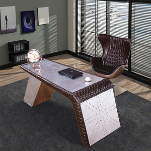 Silla <span class=keywords><strong>de</strong></span> Oficina Industrial <span class=keywords><strong>de</strong></span> Cuero Antiguo <span class=keywords><strong>de</strong></span> Lujo, Juego <span class=keywords><strong>de</strong></span> Escritorio con Color Personalizado para Oficina en Casa, Hotel, Muebles Comerciales Duraderos - Product Image 4