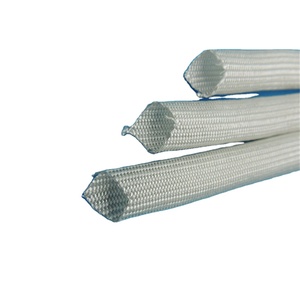 Gaine tressée enduite de <span class=keywords><strong>silicone</strong></span> spéciale de fibre de verre de Résistance à hautes températures - Product Image 1