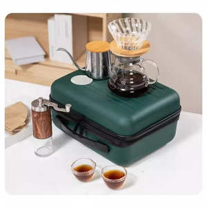 مجموعة معدات القهوة للسفر في الهواء الطلق الشائعة ، مجموعة حقيبة محمولة للتخييم ، أواني القهوة في الهواء الطلق - Product Image 1