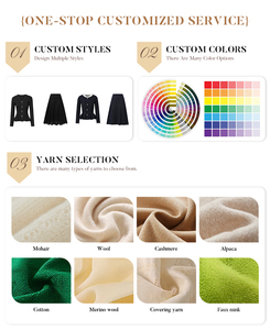 Maglione Elegante da <span class=keywords><strong>Donna</strong></span> a Maniche Lunghe in <span class=keywords><strong>Maglia</strong></span> Trasparente con Scollo a V e Bordi a Contrasto, Prezzo di Fabbrica - Product Image 6