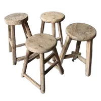 كرسي خشبي عتيق مستصلح صناعة صينية, كرسي قدم خشبي لبيت المزرعة والحديقة الطبيعية من شانكسي الريفي