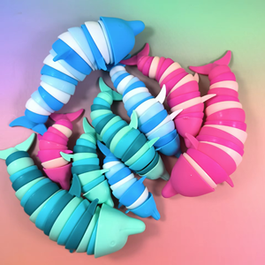 Colorful Plastic Mini Dolphin <b>Fidget</b> Toys for Kids 14 Years & up Unisex Stress Relief Toy - Product Image 1