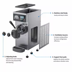Macchina Professionale per Gelato Soft da Banco 220V, Monobocca in Acciaio Inox, per Caffetterie e Negozi di Snack - Product Image 4
