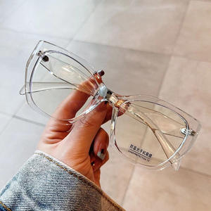 Nouvelles lunettes anti-lumière bleue à monture irrégulière de grande taille pour femmes, printemps 2023, verres en polycarbonate, protection UV, adaptées aux visages longs - Product Image 1