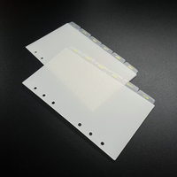 Classeur à anneaux transparent en plastique PP avec intercalaires de rechange A4 A5 A6 A7 B5