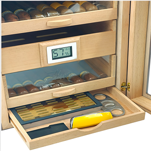 Customizable Cigar Wooden <strong>Humidor</strong> Cabinet Cedar Wood <strong>Humidor</strong> with Digital Hygrometer Cigar Luxury Accessories for Cigar Storing - Product Image 6