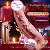 Dildo vibrant rétractable chauffant pour femmes, masturbateur féminin, bâton de massage AV, jouet sexuel réaliste pour adultes - Modèle langue de désir