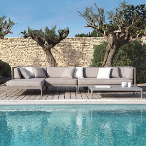 Sang trọng ngoài trời nhựa mây cuộc trò chuyện settee đồ nội thất vườn <span class=keywords><strong>wicker</strong></span> cắt Modular góc phòng chờ sofa - Product Image 2