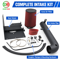 Kit d'admission d'air froid haute performance 3 pouces avec filtre et bouclier thermique compatible avec les Jeep Wrangler JK 2012-2018 3.6L V6 OEM/ODM