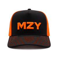 Topi 5 Panel Sporty Streetwear Dua Warna Profil Tinggi Kustom Tanpa Struktur, Logo Bordir 3D Puff, Bernapas, Tahan Air