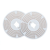 PCB LED rond personnalisé, substrat MCPCB en aluminium pour éclairage de plafond et éclairage industriel, certifié ROHS/ISO9001