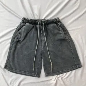 Denimguy – short de jogging décontracté pour homme, vintage, délavé, logo personnalisé, français, éponge, patchwork